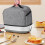 Couvercle gris pour grille-pain 2 tranches avec 2 poches 5