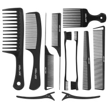 Set de piepteni profesionali pentru păr creț negru natural pentru doamne