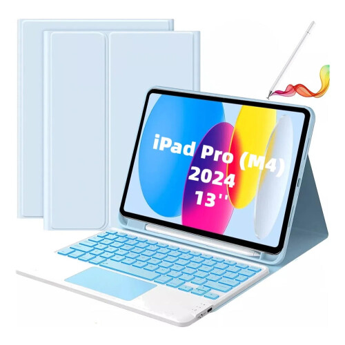 Θήκη με πληκτρολόγιο αφής συμβατή με iPad Pro13M4 2024 - Κομψή και προστατευτική θήκη
