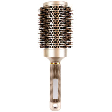 Nano Thermal Ceramic & Ionic Round Hair Brush z włosiem dzika, wzmacnia połysk i teksturę, idealna do stylizacji, kręcenia i suszenia