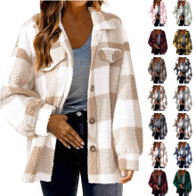 Geci de iarnă pentru femei toamna și iarna la modă lungi trench coat Cardigan drept cu buzunar cu nasturi Outwear palton