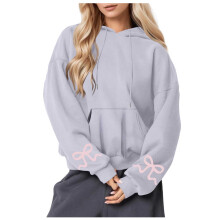 Hoodies för kvinnor Casual jultryckta rundhalsade långärmade löst sittande tröjor, storlek S-2XL