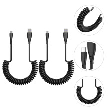 2 phíosa Cábla Gabhálais Cineál Páirte Fóin USB Luchtaire Cineál-c Muirearú Dubh