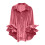 Women's solid ruffle blouse 3/4 sleeve polyester 4