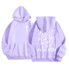 Mädchen-Hoodie, lässiger Langarm-Kapuzenpullover mit Buchstabenprint und Tasche, hübsches Sweatshirt für drinnen und draußen, Lila, 100