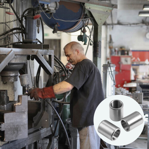 FRCOLOR3 pezzi Boccole sinterizzate per cuscinetti, guida a manicotto in acciaio 2