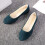Γυναικεία μπαλαρίνα σε χρώμα στρατού, με μυτερή μύτη, άνετα παπούτσια εργασίας 3
