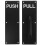 FRCOLOR 2 Pcs Commercial Bathroom Door Handle Pull Push Handles Loo Reusable Office Black 1