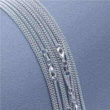 10 Stück 925er Silber 2 mm Panzerkette mit flacher Seite für Damenmodeschmuck - 20 Zoll - 10 Stück