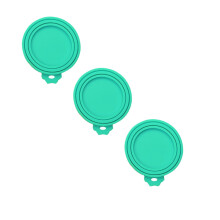 Tapas de silicona para latas (3 unidades, verde) – Cierres herméticos a prueba de fugas para latas, frascos y recipientes de comida para mascotas.