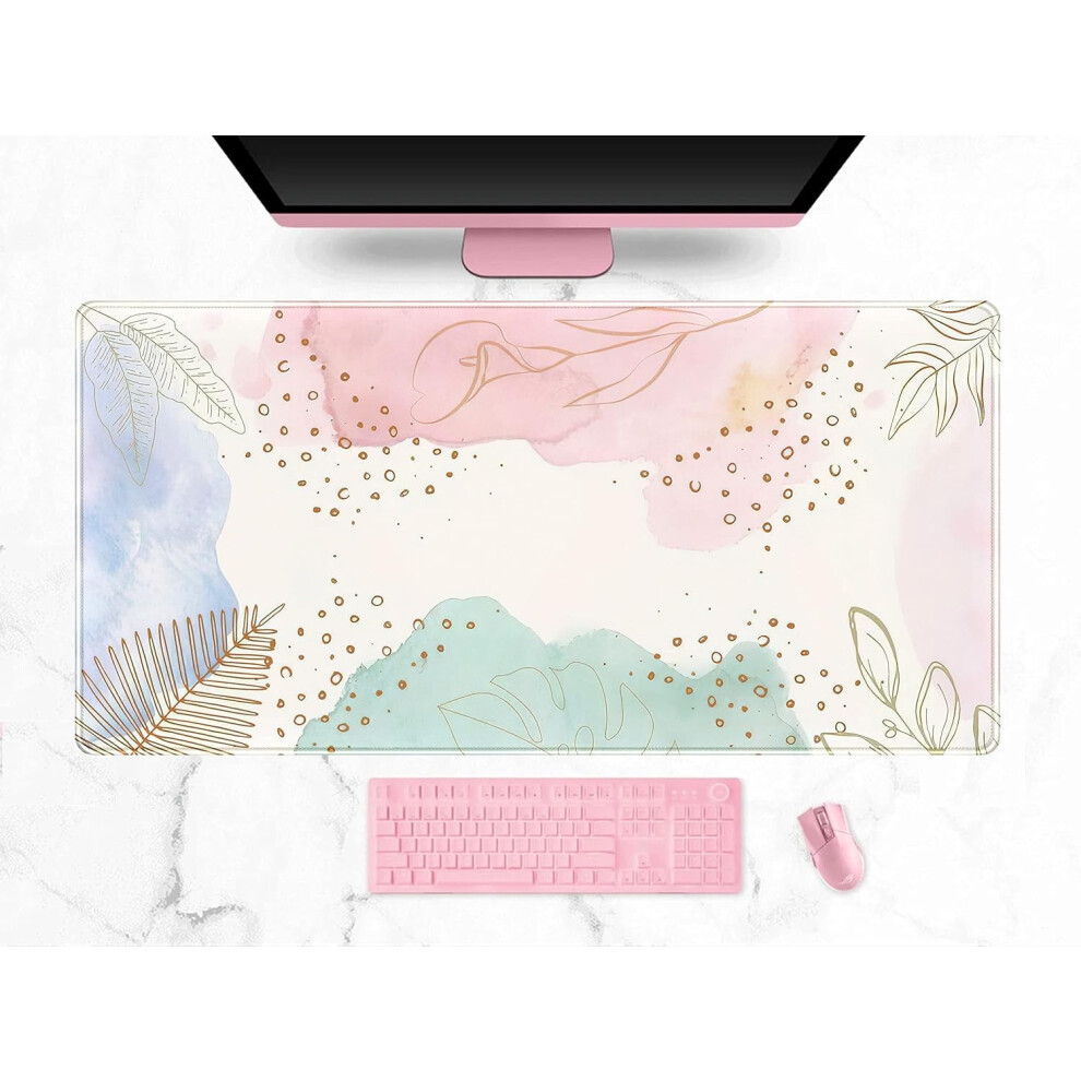 Pastel Abstract Xxl Mouse Pad 31.5X15.75 In, Extended Desk Mat For Keyboard & Wireless Mouse, Gaming/Office/Home 9448990368310