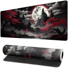 Alfombrilla de ratón para juegos XL grande de 80 x 30 cm, impermeable, con bordes cosidos y antideslizante. Compatible con Night Canyon2.