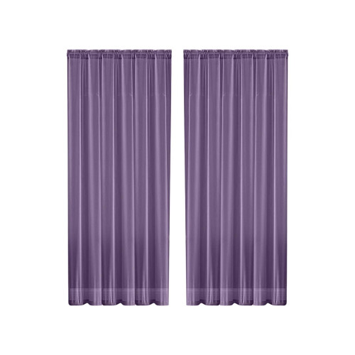 Purple sheer curtains light filtering 84 inch 1