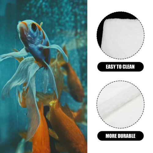 1 ensemble de coton polyester pour accessoires d'aquarium, 40 x 30 x 0,5 cm 2