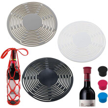 Sac de rangement et organisateur en silicone multi-usages – Compatible avec les bouteilles de vin, sous-verre portable et sac de voyage