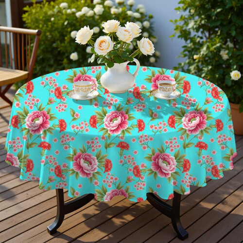 Polyester Round Tablecloth 60 x 60 Inch 1