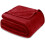 Fleece Blanket Queen Size 228x228 cm Deep Red 1