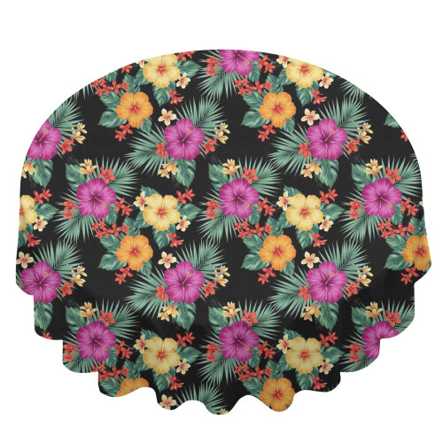 Runde Tischdecke mit Blumenmuster, 152 x 152 cm, Polyester 1