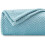 Flannel Fleece Throw Blanket Queen Size Light Blue 1