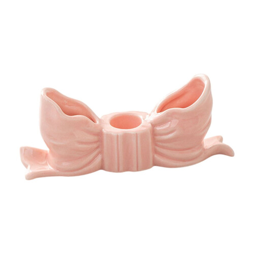 Ceramic Bow Candle Holder for 0.59" Candles – Decorative Table Centerpiece for Valentine's Day, Wedding & Party (Compatible with 0.59" candles) 1
