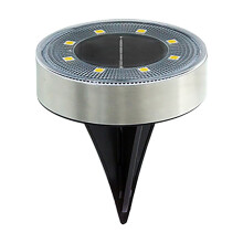 Lampes solaires de sol, lampes plates étanches à 8 LED pour jardin, terrasse, allée, entrée de garage – Compatibles avec les panneaux solaires