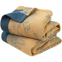 Boho Throw Blanket – 100% Cotton, 60"x80", Soft & Warm Decorative Couch/Chair/Bed Cover for Living Room