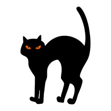 Piquets de jardin Chat en fer effrayant – 4 pièces pour Halloween extérieur