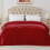 Fleece Blanket Queen Size 228x228 cm Deep Red 2