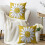 Fodere per cuscini con margherite, 45x45 cm, set da 2, giallo e bianco 3