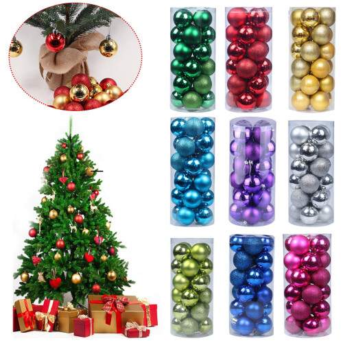 Plastic Bubble Ornaments 3cm 24 pcs Hot Pink 2
