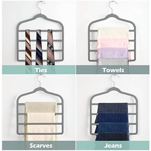 Velvet Pants Hanger 4-Tier – Non-Slip, Space-Saving, 5 2