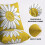 Fodere per cuscini con margherite, 45x45 cm, set da 2, giallo e bianco 5