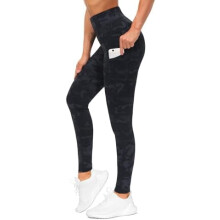 Vastag, magas derekú jóganadrág zsebekkel, hasizmoló edzéshez futó jóga leggings nőknek