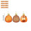 Pumpkin Ball Ornaments Orange 24-Piece Set 3