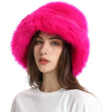 Pluche bucket hat, Y2K mode, outdoor, veelkleurig, pluizig, harig, imitatiebont, vissershoed, bucket hat voor dames, 2023