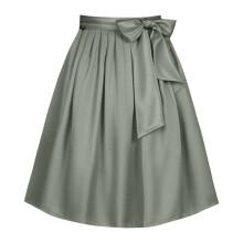 Abito elegante da donna con gonna a tinta unita, orlo plissettato e lunghi lacci, perfetto per l'Oktoberfest, abbigliamento sportivo delicato sulla