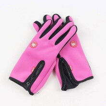 Gants Rubik's Cube pour femmes, doublés polaire, chauds et confortables pour l'hiver, coupe-vent et imperméables, roses