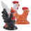 Ensemble décoratif de 3 figurines de coq en céramique 1