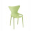 (4x Green Stacking Chairs) Modern Style Retro Dining Garden Stackable Chairs 4