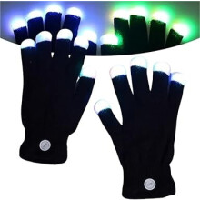 Gants lumineux LED pour hommes, gants de rave LED avec 6 couleurs, gants lumineux LED pour femmes, concerts et discothĂšques (1 paire, kkl)