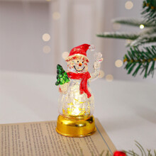 Veilleuse lumineuse Père Noël et bonhomme de neige