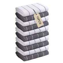 10er-Pack Waschlappen aus 100 % Baumwolle – Hautfreundlich, superweich, hoch saugfähig, für Küche, Bad und Gesicht – Grau