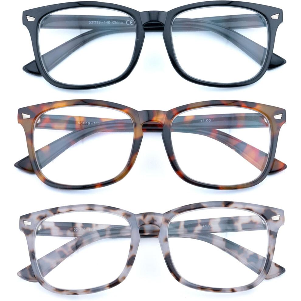 3 Pack Bifocal Reading Glasses +2.0