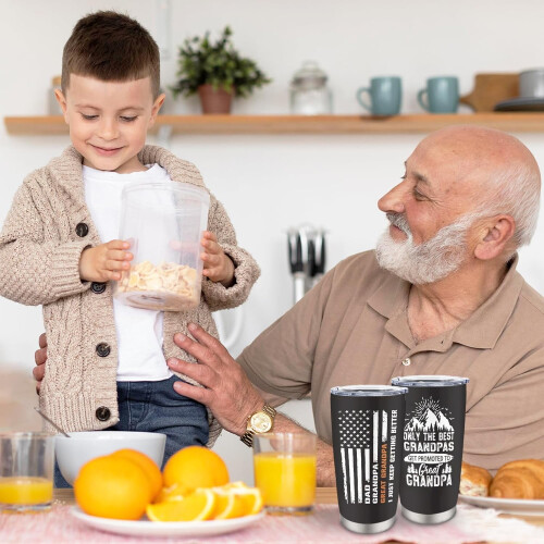 Ποτήρι από ανοξείδωτο ατσάλι 20oz με μόνωση για τον προπάππου 2