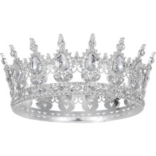 Dámská tiara s kamínky – černá a modrá, 5 palců