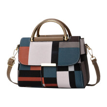 Bolsas femininas da moda, mini bolsas transversais de ombro, bolsas de mão com alça superior, bolsas versáteis xadrez para o outono, marrom.