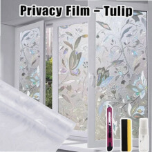Tulip Pattern Static Cling Window Film