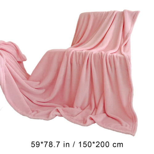 Fleece Blanket Pink 150 x 200 cm 2