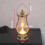 Lanterna a LED luce calda impermeabile portatile oro antico 6