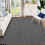 Boho Rug Vintage Print 5x7 Ft Black Low Pile 2